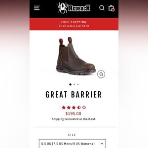 New, never worn Great Barrier Redback boots. UK 6.5, U.S Women’s 9